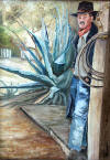 Fine Art. Portrait in Oil.  "Cowboy"